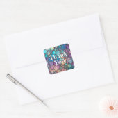 Kleurrijke Abalone Bubbels Custom Vierkante Sticker (Envelop)