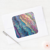 Kleurrijke Abalone Ripples Custom Vierkante Sticker (Envelop)