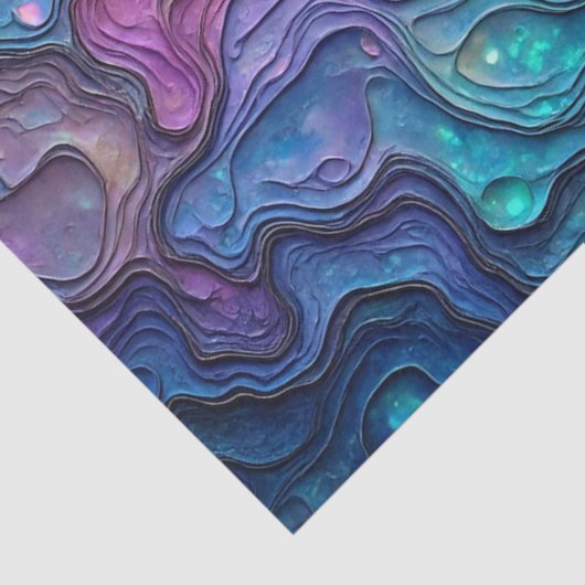 Kleurrijke Abalone wervelt weefsel papier (Detail)