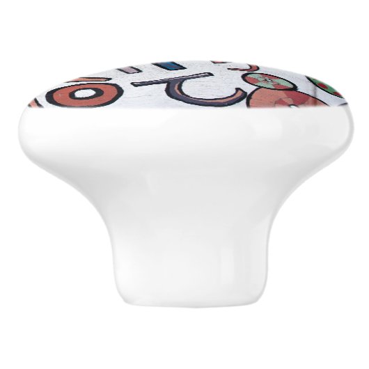 Kleurrijke ABC Keramische Trek Keramische Knop (Zijkant)