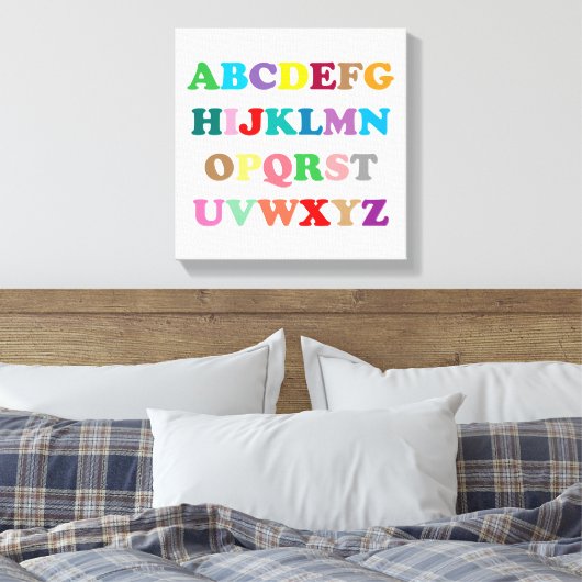 Kleurrijke ABC-lettertekens Canvas Afdruk (Insitu (Slaapkamer))