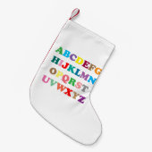 Kleurrijke ABC-lettertekens Kleine Kerstsok (Voorkant (Hangend))