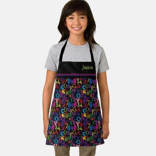 Kleurrijke ABC's en 123s Schort (Insitu)