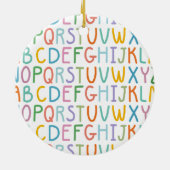 Kleurrijke ABC's Keramisch Ornament (Achterkant)