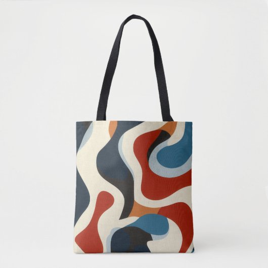 Kleurrijke Abstract Design Canvas tas (Voorkant)