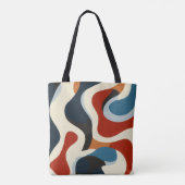 Kleurrijke Abstract Design Canvas tas (Achterkant)