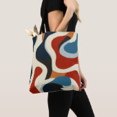 Kleurrijke Abstract Design Canvas tas (Dichtbij)