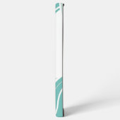 Kleurrijke abstract golvend blauw sinaasappel brui samsung galaxy hoesje (Linkerkant)