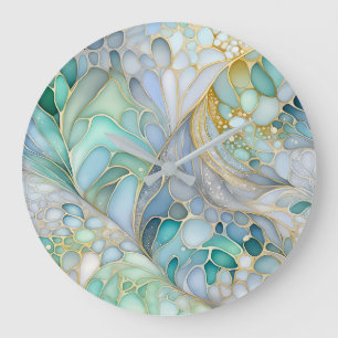 Kleurrijke Abstract Ink Art Wall Clock Grote Klok