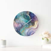 Kleurrijke Abstract Ink Art Wall Clock Grote Klok (Huis)