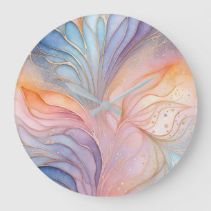 Kleurrijke Abstract Ink Art Wall Clock Grote Klok