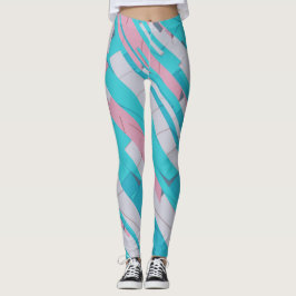 Kleurrijke Abstract Patroon All-over-Print Legging