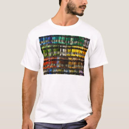 Kleurrijke Abstract Weefsel T-shirt