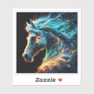 Kleurrijke Abstracte afbeelding van een sierlijk p Sticker