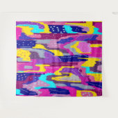 Kleurrijke Abstracte afdrukken met vun Stippen Wandkleed (Voorkant (horizontaal))