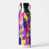 Kleurrijke Abstracte afdrukken met vun Stippen Waterfles (Voorkant)