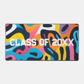 Kleurrijke Abstracte Afstuderen Klasse XXL Compute Bureaumat (Voorkant)