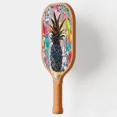 Kleurrijke Abstracte anananassap Pickleball Paddle (Links)