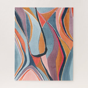 Kleurrijke Abstracte Aquarel Kunst Legpuzzel