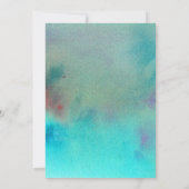 Kleurrijke Abstracte Aquarel We Eloped Schrift Kaart (Achterkant)