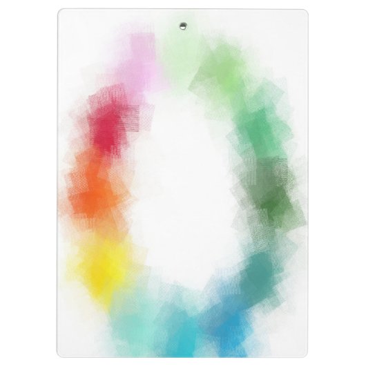 Kleurrijke Abstracte Art Custom Modern Trendy Eleg Klembord (Achterkant)
