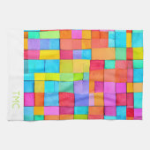 Kleurrijke Abstracte Art INITIALEN Modern Decor Le Theedoek (Horizontaal)