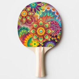 Kleurrijke Abstracte Art Ping Pong Paddle Tafeltennisbatje