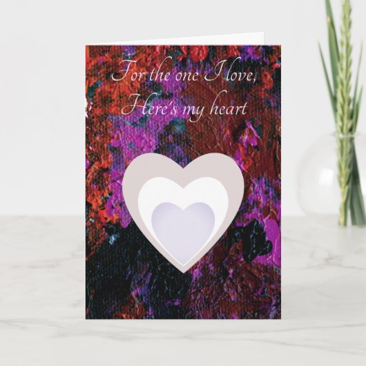 Kleurrijke Abstracte Art Valentijn Feestdagen Kaart (Voorkant)