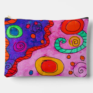 Kleurrijke Abstracte Art Zippered Pouch Etui