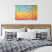 Kleurrijke Abstracte Aspen Trees Canvas (Insitu (Slaapkamer))
