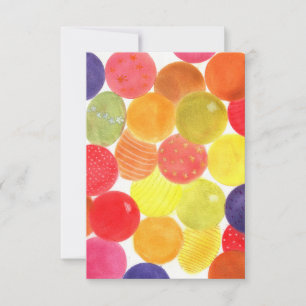 Kleurrijke Abstracte ballonnen op de beurs Bedankkaart