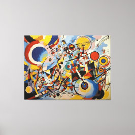 Kleurrijke Abstracte beweging Canvas Afdruk