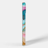 Kleurrijke Abstracte Blauwe en Roze Inktlekkage Case-Mate iPhone Case (Achterkant / Rechts)