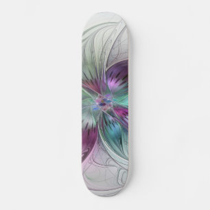 Kleurrijke Abstracte Bloem Moderne Bloemrijke Frac Skateboard