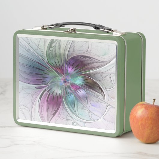 Kleurrijke Abstracte bloem Moderne fractale kunst (In situ)