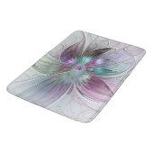 Kleurrijke Abstracte bloem Moderne fractale kunst Badmat (Gekanteld)