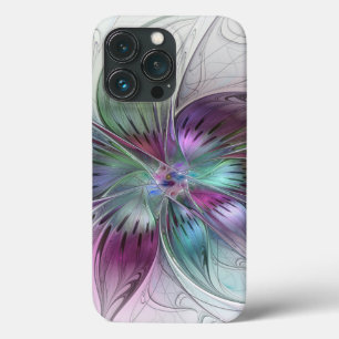 Kleurrijke Abstracte bloem Moderne fractale kunst iPhone 13 Pro Hoesje