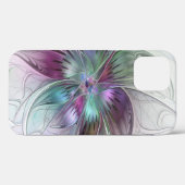 Kleurrijke Abstracte bloem Moderne fractale kunst Case-Mate iPhone Case (Achterkant (horizontaal))