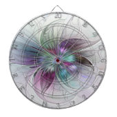 Kleurrijke Abstracte bloem Moderne fractale kunst Dartbord (Voorkant)