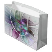 Kleurrijke Abstracte bloem Moderne fractale kunst Groot Cadeauzakje (Achterkant Gekanteld)