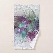 Kleurrijke Abstracte bloem Moderne fractale kunst Handdoek (Handdoek)