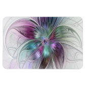 Kleurrijke Abstracte bloem Moderne fractale kunst Magneet (Horizontaal)