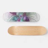 Kleurrijke Abstracte bloem Moderne fractale kunst Skateboard (Horizontaal)