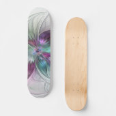 Kleurrijke Abstracte bloem Moderne fractale kunst Skateboard (Voorkant)