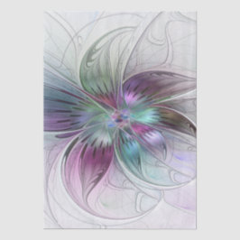 Kleurrijke Abstracte bloem Moderne fractale kunst Tissuepapier