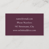 Kleurrijke Abstracte bloem Moderne fractale kunst Visitekaartje (Achterkant)