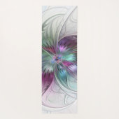 Kleurrijke Abstracte bloem Moderne fractale kunst Yogamat (Achterkant)