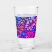 Kleurrijke Abstracte Bloemen #43 Glas (Achterkant)