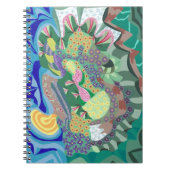 Kleurrijke Abstracte bloemen in een Notitieboek va (Voorkant)