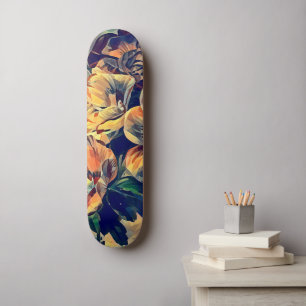 kleurrijke abstracte bloemen natuur oorspronkelijk skateboard